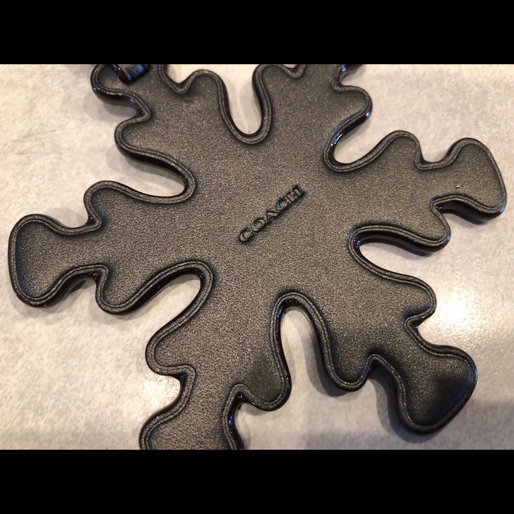 Coach Snowflake bag charm/ornament